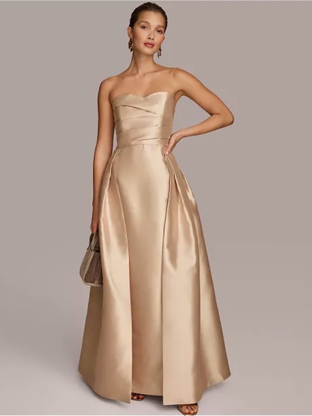 Donna Karan New York
Women's Sweetheart-Neck Pleated Gown in gold size 6